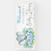 Slangetjes olifant baby shower banners (Verticaal)