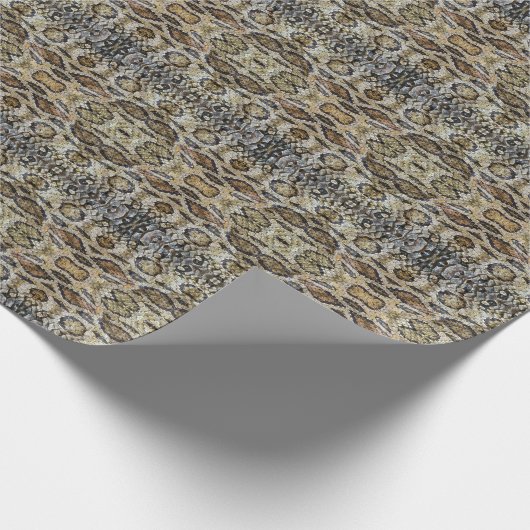 Slanghuid Patroon Textuur Cadeaupapier (Hoek)