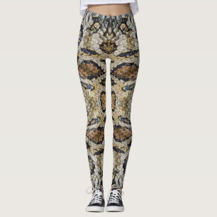 Slanghuid Patroon Textuur Leggings