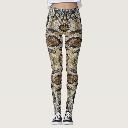 Slanghuid Patroon Textuur Leggings (Voorkant)