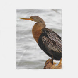 Slangkopvisser Op De Uitkijk Fleece Deken