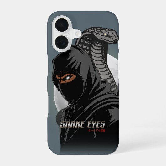 Slangogen Ninja iPhone 16 Hoesje (Achterkant)