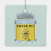 Slangolie alternatieve geneeskunde keramisch ornament (Achterkant)