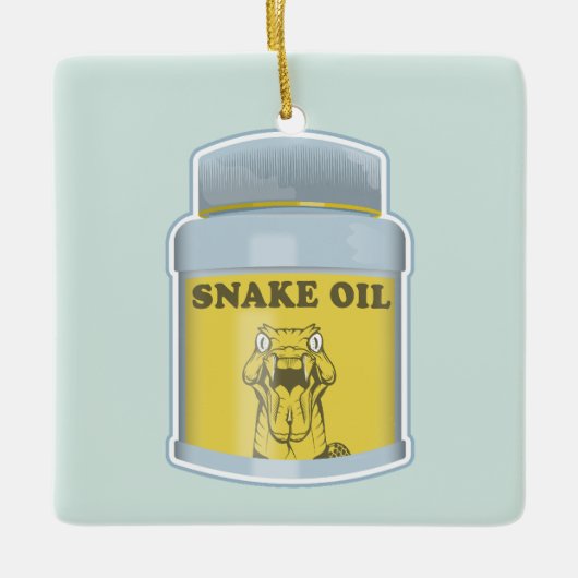 Slangolie alternatieve geneeskunde keramisch ornament (Voorkant)