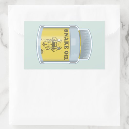 Slangolie alternatieve geneeskunde rechthoekige sticker (Tas)