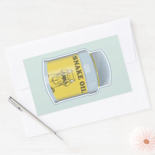 Slangolie alternatieve geneeskunde rechthoekige sticker (Envelop)