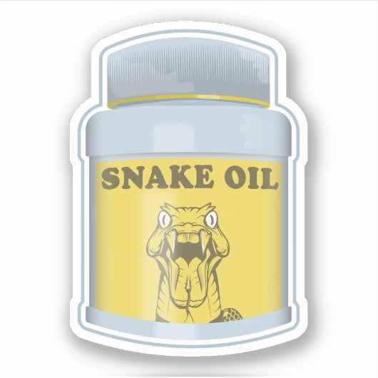 Slangolie alternatieve geneeskunde sticker (Voorkant)