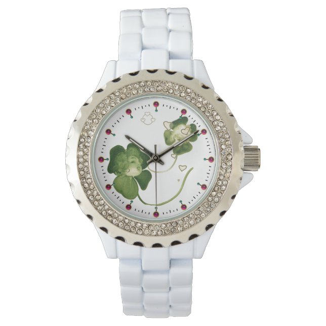 SLANGSE SCHAMROCKLADIES MET HARTS HORLOGE (Voorkant)