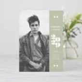 Slank Afstudeerder Afstuderen Aankondiging (Staand voorkant)