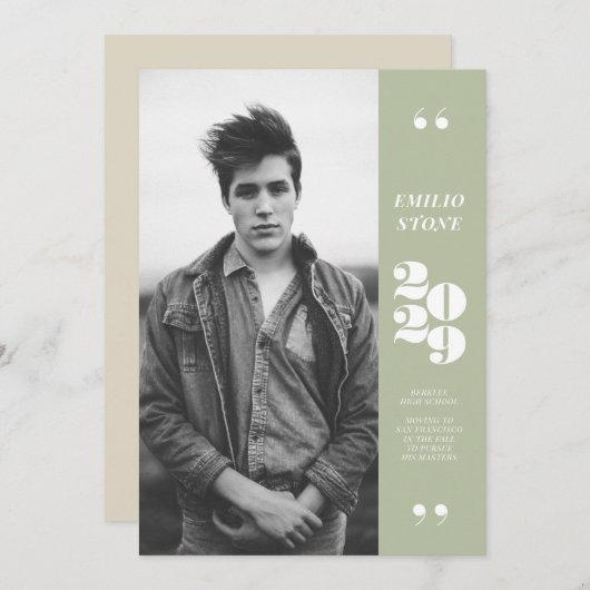 Slank Afstudeerder Afstuderen Aankondiging (Voorkant / Achterkant)