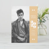 Slank Afstudeerder Afstuderen Aankondiging (Staand voorkant)