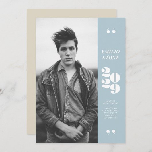 Slank Afstudeerder Afstuderen Aankondiging (Voorkant / Achterkant)