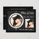 Slank Afstuderen zwart/Lijst  Kaart (Voorkant / Achterkant)