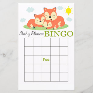 Slank baby shower bingo