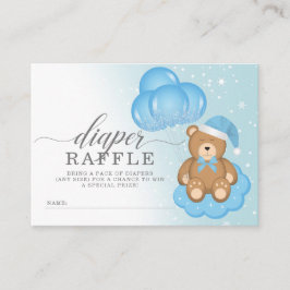 Slank Beer ballon Baby shower Dappere Raffle-kaart Informatiekaartje