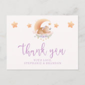 Slank Beer op cloud-Baby shower Dank u Briefkaart (Voorkant)