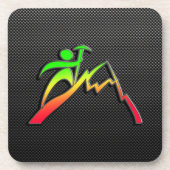 Slank bergbeklimmen drankjes onderzetter (Voorkant)