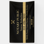 Slank Black & Gold Notary Zakelijk Marketing Event Spandoek (Verticaal)
