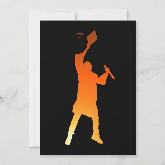 Slank Black Modern Tech Afstuderen Aankondiging (Achterkant)