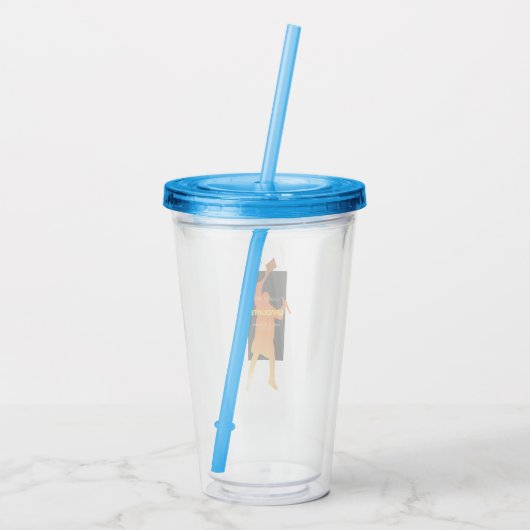 Slank Black Modern Tech Afstuderen Acryl Drinkbeker (Achterkant)