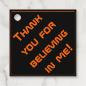 Slank Black Modern Tech Afstuderen Bedankjes Labels (Voorkant)