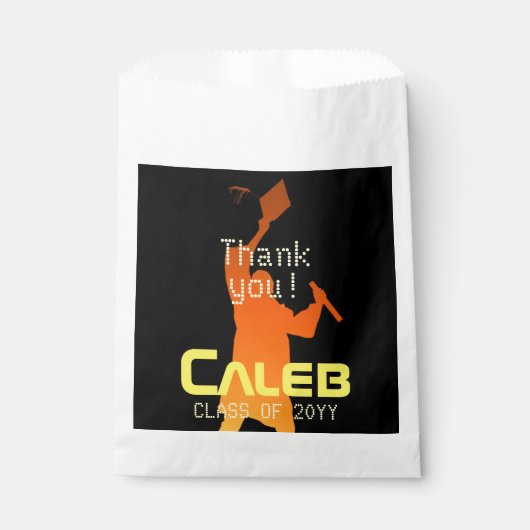 Slank Black Modern Tech Afstuderen Bedankzakje (Voorkant)