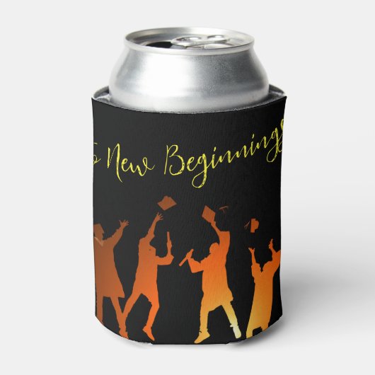 Slank Black Modern Tech Afstuderen Blikjeskoeler (Blikje Voorkant)