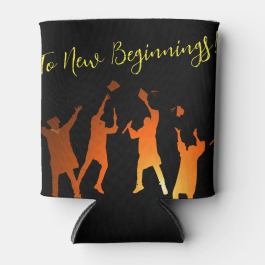 Slank Black Modern Tech Afstuderen Blikjeskoeler (Voorkant)