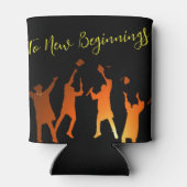 Slank Black Modern Tech Afstuderen Blikjeskoeler (Achterkant)