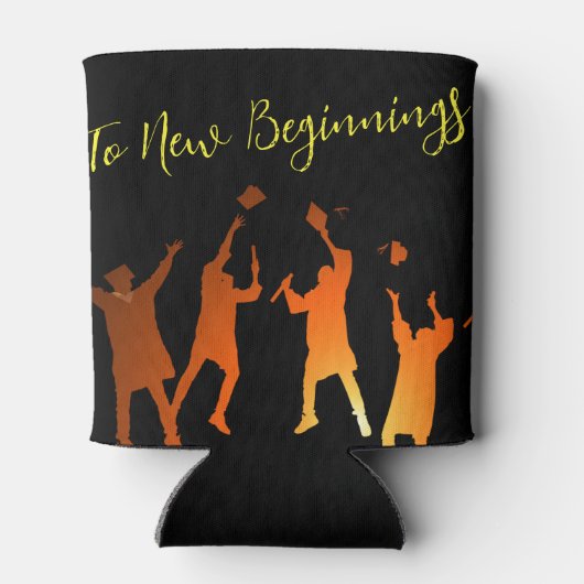 Slank Black Modern Tech Afstuderen Blikjeskoeler (Achterkant)