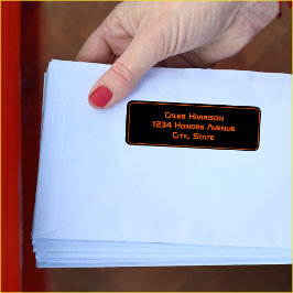 Slank Black Modern Tech Afstuderen Etiket