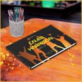 Slank Black Modern Tech Afstuderen Gastenboek