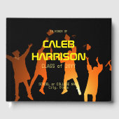 Slank Black Modern Tech Afstuderen Gastenboek (Voorkant)