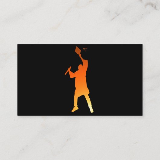 Slank Black Modern Tech Afstuderen Informatiekaartje (Achterkant)