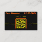 Slank Black Modern Tech Afstuderen Informatiekaartje (Voorkant)