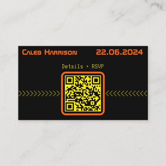 Slank Black Modern Tech Afstuderen Informatiekaartje (Voorkant)