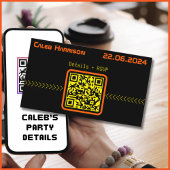 Slank Black Modern Tech Afstuderen Informatiekaartje