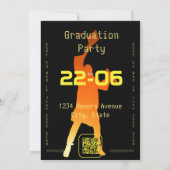 Slank Black Modern Tech Afstuderen Kaart (Achterkant)