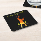 Slank Black Modern Tech Afstuderen Kartonnen Onderzetters (Schuin)