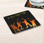 Slank Black Modern Tech Afstuderen Kartonnen Onderzetters (Schuin)