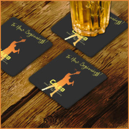 Slank Black Modern Tech Afstuderen Kartonnen Onderzetters