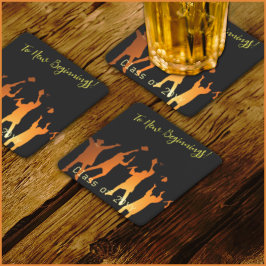 Slank Black Modern Tech Afstuderen Kartonnen Onderzetters