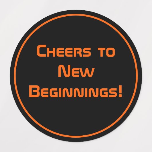 Slank Black Modern Tech Afstuderen Labels (Design 2)