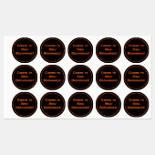 Slank Black Modern Tech Afstuderen Labels (Vel)