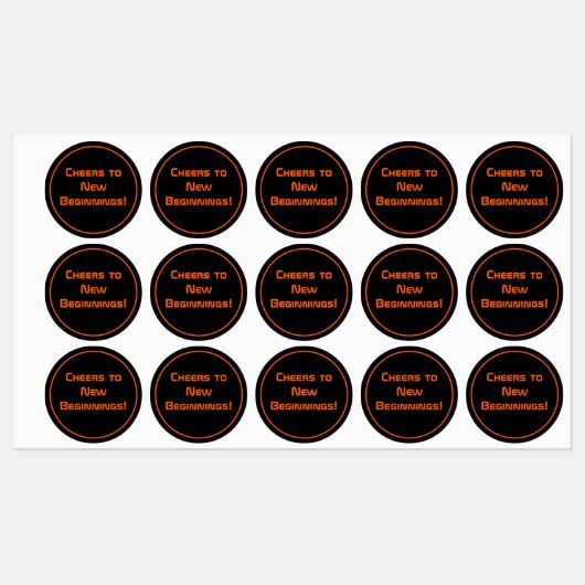 Slank Black Modern Tech Afstuderen Labels (Vel)