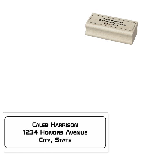 Slank Black Modern Tech Afstuderen Rubberstempel (Gestempeld)