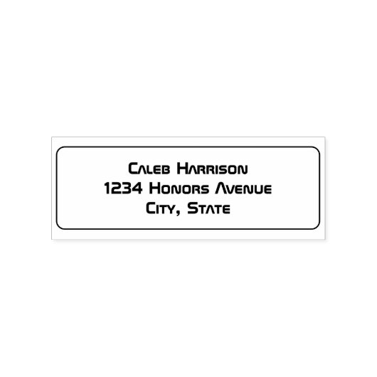 Slank Black Modern Tech Afstuderen Rubberstempel (Afrduk)