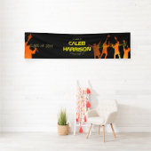 Slank Black Modern Tech Afstuderen Spandoek (Insitu)