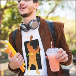 Slank Black Modern Tech Afstuderen T-shirt