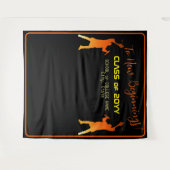 Slank Black Modern Tech Afstuderen Wandkleed (Voorkant (horizontaal))